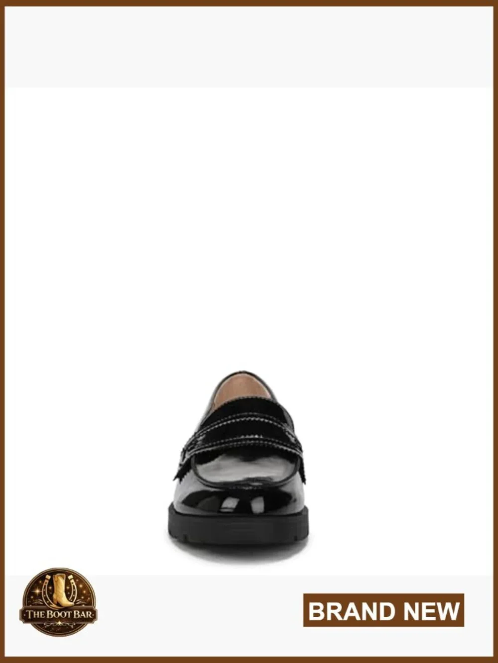 Chunky Loafers with Lug Sole, Slip-On, Block Heel, Faux Leather, Cushioned